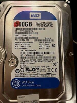 Western Digital WD WD5000AAKX 500GB 3.5'' SATAIII Hard Drive