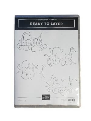 Stampin  Up! '' Ready To Layer ''  Hello  Photopolymer Stamp Set RETIRED