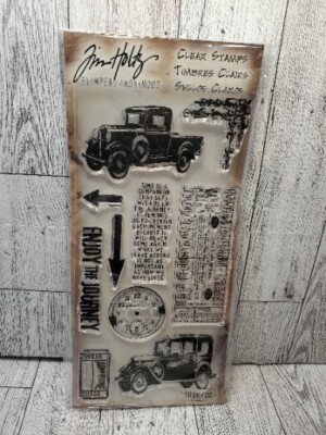 Stampers Anonymous Tim Holtz The Journey Old Cars Clear Stamps New