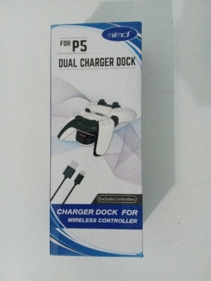 Mimd Dual Charger Dock for PS5 for wireless controller with USB port-NEW 