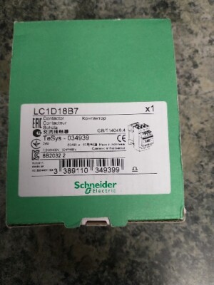 New Schneider Electric LC1D18B7 24 V Coil 10Hp/480v 