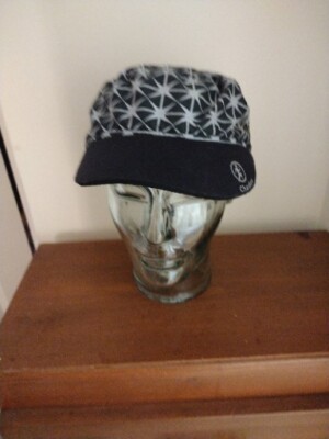 CHASKEE Reversible Crystal Cap Khaki and Patterned Gray And Black. R5