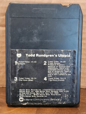 Todd Rundgren's Utopia Another Live 8-Track Tape Cartridge Rock Music 1975 Works
