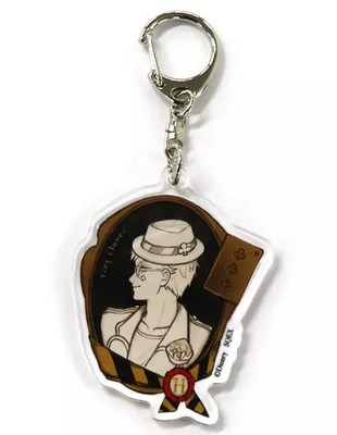 Porte-clés acrylique romain Disney Twisted Wonderland, design trèfle,