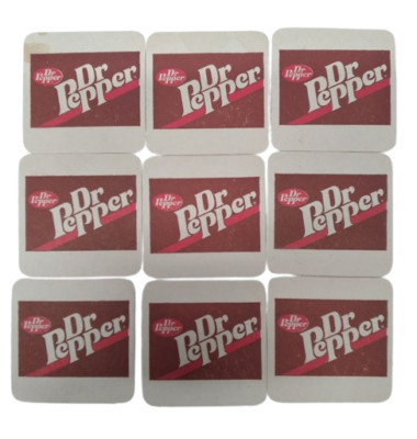 Lot of 9 Vintage DR PEPPER Coasters - Just What The Doctor Ordered