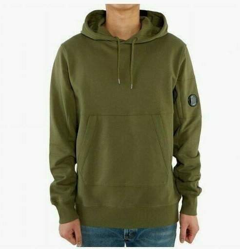 

Мужской пуловер с диагональными флисовыми очками CPCompany NEW AUTHENTIC Olive 08CMSS032A