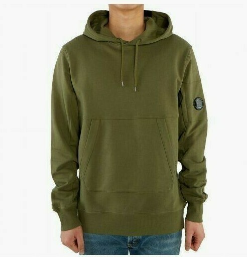 Мужской пуловер с диагональными флисовыми очками CPCompany NEW AUTHENTIC Olive 08CMSS032A