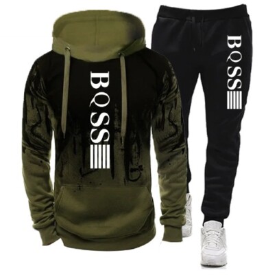 Men's Sports Hoodie Sport Pants Suit Tracksuit