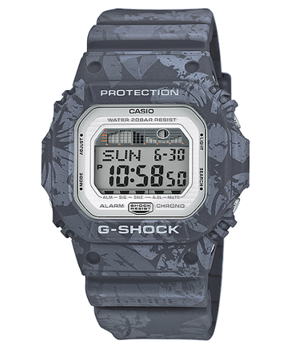 Pre-owned Casio G-shock G-lide Vintage Flower Tide Graph Moon Men's Watch Glx-5600f-8