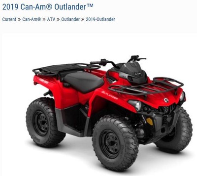 2019 Can-Am Outlander 570 Red