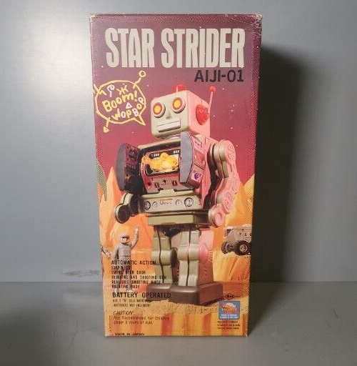ブリキのロボット　STAR STRIDER　　AIJI-０１ 　日本製　堀川玩具 Vintage STAR STRIDER ROBOT Tin Toy Japan Horikawa AIJI-01