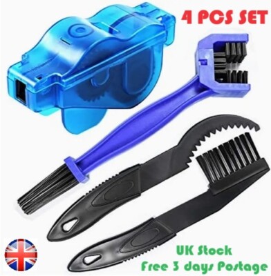 4PCS Bike Chain Cleaner Brush Kit Bicycle Chain Cleaning Wheel Maintenance Tool