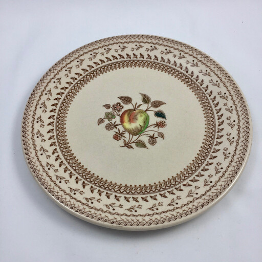 2 Vintage Johnson Bros. Old Granite Fruit Sampler Salad / Lunch  Plates, 8”