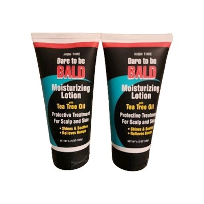 High Time Dare To Be Bald Moisturizing Lotion w/ Tea Tree Oil 4.75 oz Each X 2
