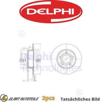 2X BREMSSCHEIBE FÜR AUDI A6/S6 100 AEL 5cyl A6 AAH/AFC/ACK/ATQ/AMX/APR/ALG 2.8L