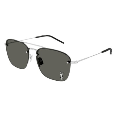 Pre-owned Saint Laurent Sl 309 M Sunglasses 002 Silver 100% Authentic In Gray