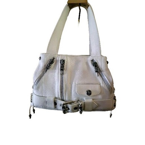 Chrome Hearts JJ Dean Handbag White Leather 925 Hardware