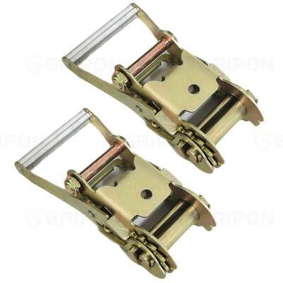 2x 2inch Ratchet Tow Dolly Car Hauler Webbing Flat Bed Straps Tie Down Trailer 
