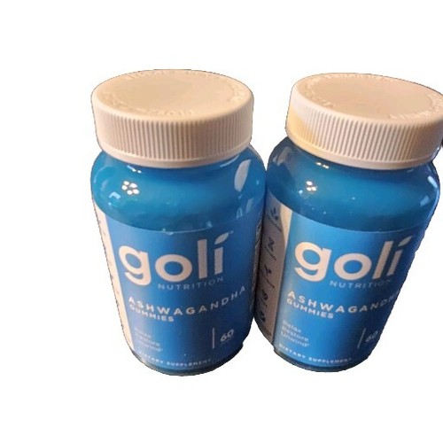 LOT of 2 BOTTLES Goli Nutrition Ashwagandha Gummies - 120 Count EXP 09/2026