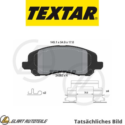 BREMSBELAGSATZ SCHEIBENBREMSE FÜR JEEP CHRYSLER PATRIOT MK74 ED3 ENE ECN TEXTAR