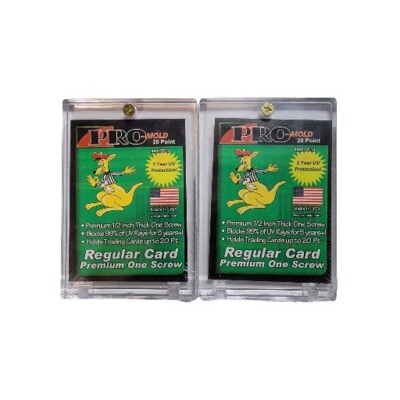  Pro-Mold Deluxe 1/2 Inch Lucite Premium 1-Screw Card Holders 20pt Regular Size