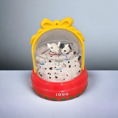 Disney 101 Dalmatians Snow Globe Ornament 1996 Snow Furries McDonalds Happy Meal