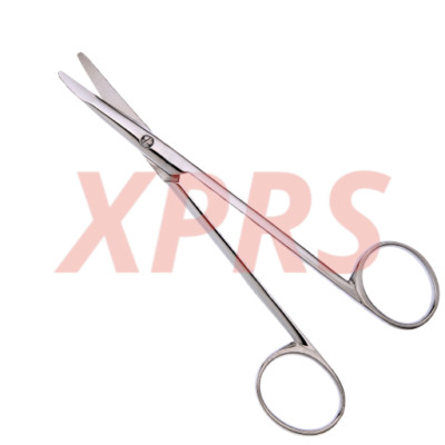 Ragnell Dissecting Scissors, 5'', Full Curve Blades, Flat Tips, Premium German St