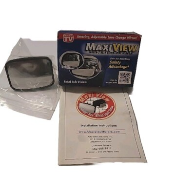 Maxi View Blind Spot Convex Car Mirror Rearview Automotive 2 1/2  x 1 3/4''