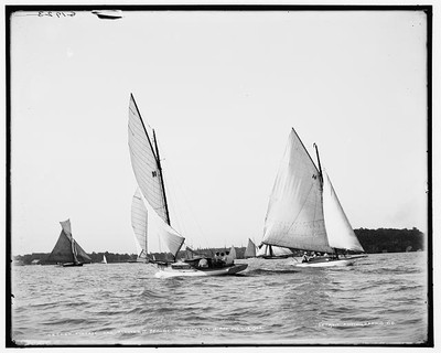 Photo:Finesse and Rooster II before the start, Put-in-Bay
