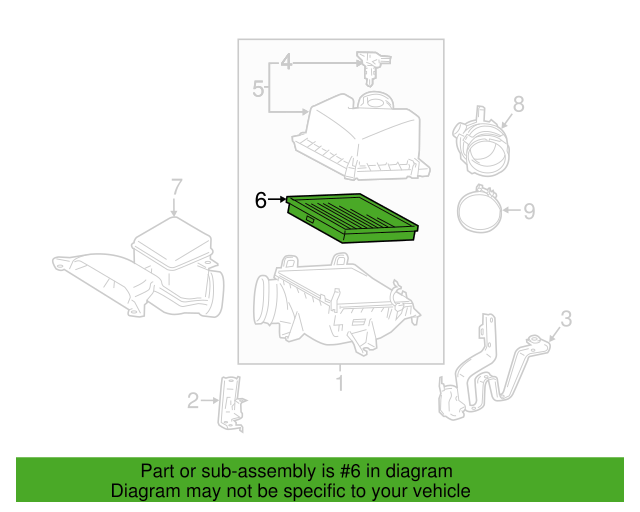 Toyota Lexus Genuine OEM Denso Air Filter PT17801-0P051