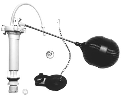 Toilet Repair Kit Complete Set Flapper Fill Valve Ball Rod Float WC Replacement