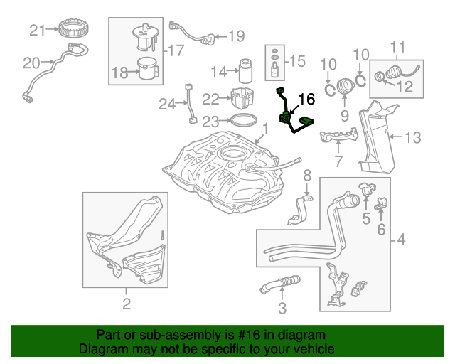 *NEW* Fuel Level Gauge Sender for Toyota Yaris 20072016 Scion xD 2008