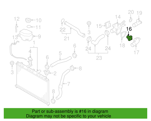 ⭐GENUINE⭐ Thermostat for 1996-2016 Hyundai Kia 1.5L 1.6L 2.0L 2.4L 2550023010