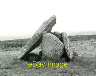 Photo 6x4 Mulfra Quoit Lower Ninnes Neolithic portal dolmen with collapse c1976