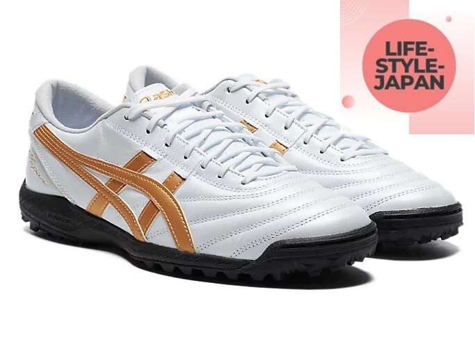 アシックス　C3 FF TF 27.0 ホワイト/ゴールド ASICS Soccer Shoes C3 FF TF White/Pure Gold kangaroo leather