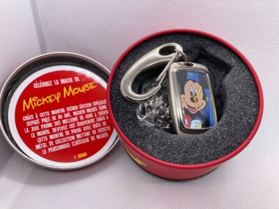 Innovative Time Corp. Disney Mickey Mouse Pendant Analog Watch with clip 1990s
