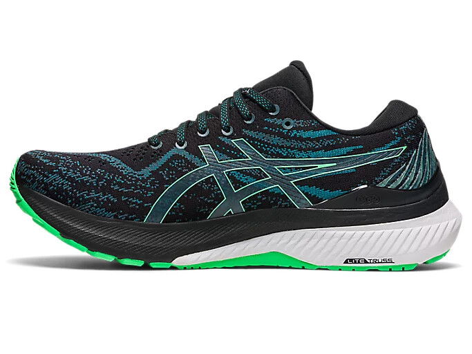 Pre-owned Asics Mens Gel-kayano 29 Shoes In Black/new Leaf In Green