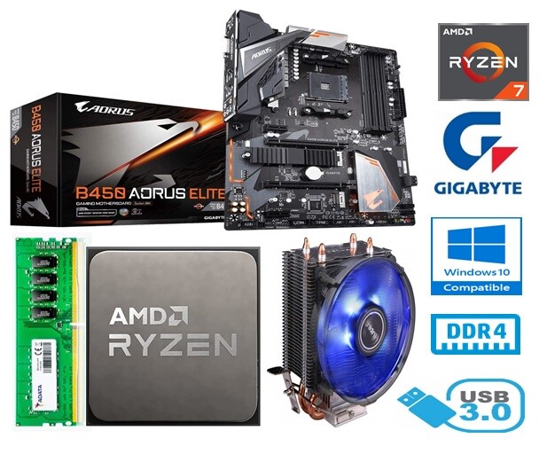 Gigabyte Aorus Ryzen 3600 B450 Aorus Elite AMD RYZEN 2700X