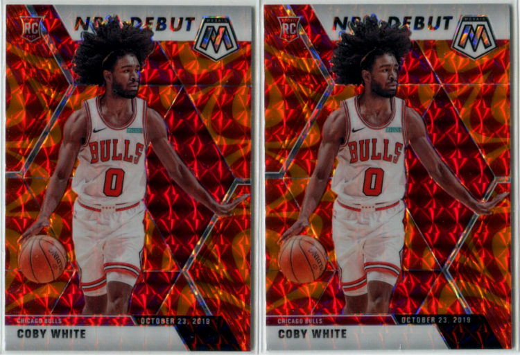 2019 Panini Mosaic Coby White #264 Reactive Orange Prizm