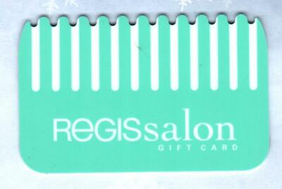 REGIS SALON Teal Comb 2008 Die-Cut Gift Card ( $0 ) 