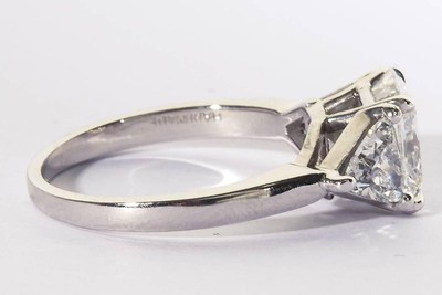 Radiant Cut Engagement Ring GIA Certified  2.25 carat GIA certified E color VS1