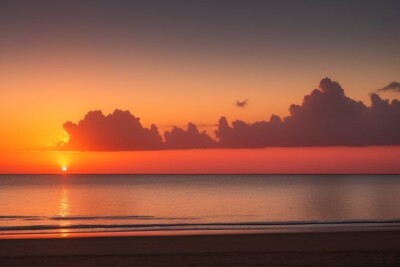 Digital Landscape Image of Stunning Beach Sunset - Nature Photography _288