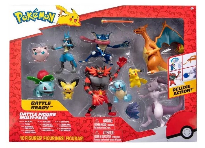 Jazwares Pokemon 10-Pack Battle Ready Figure Multipack
