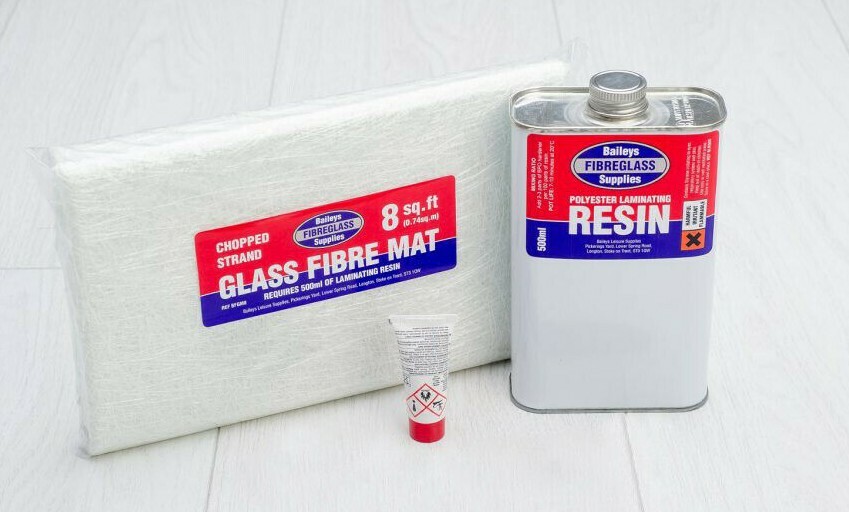 Baileys Fibreglass Repair Kit GRP Resin Matting Glass