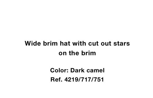 New Zara Star Brim 100% Wool Cowboy Hat Kid Girl Camel Brown