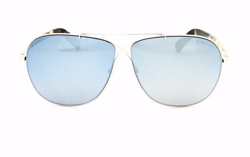 Pre-owned Tom Ford Sunglasses April Tf 393 28x Rose Gold 61•10•145 With Original Case In Blue Mirrored