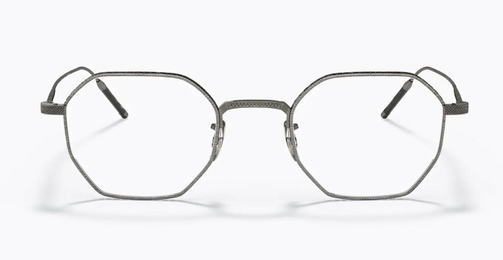 Pre-owned Oliver Peoples 0ov 1299t Tk-5 5076 Pewter Titanium Blue/block Unisex Eyeglasses In Clear