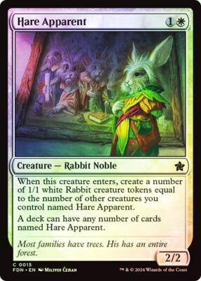 Hare Apparent (Foil) - Foundations FDN - Common - MTG Magic Pack fresh