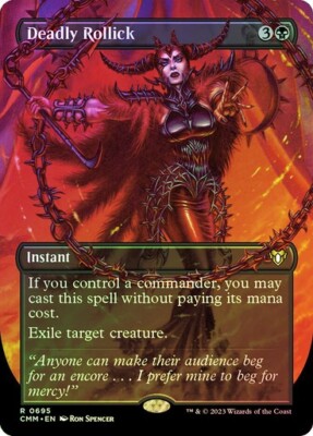 Deadly Rollick FOIL BORDERLESS - 0695 - Rare- Commander Masters CMM MTG