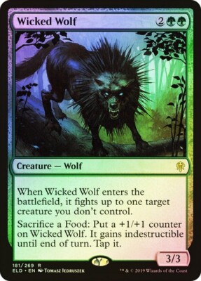MTG Wicked Wolf Throne of Eldraine 181/269 Foil Rare